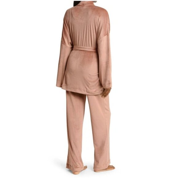 SKIMS Velour Fleece Wrap Sleep Set in Sienna Size Small - Picture 4 of 11